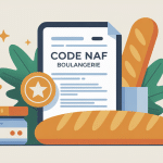 Illustration centrale code naf boulangerie formulaire baguette médaille