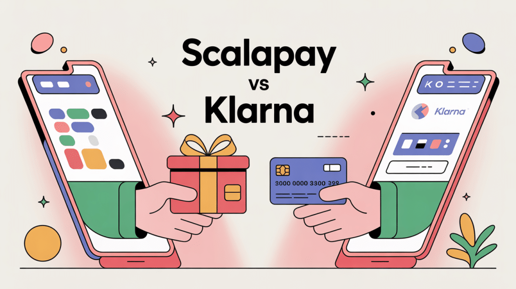 Illustration Scalapay ou Klarna comparaison paiement fractionné
