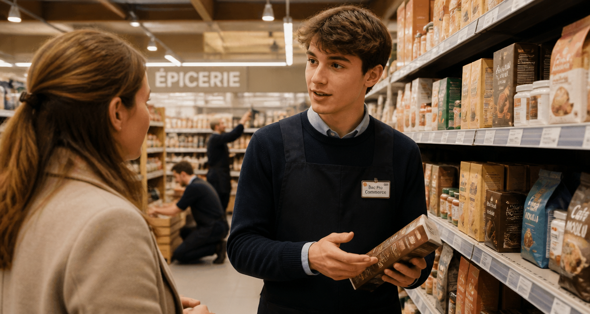 bac pro commerce débouchés conseiller vente grande surface