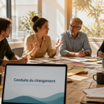 Réunion équipe conduite changement