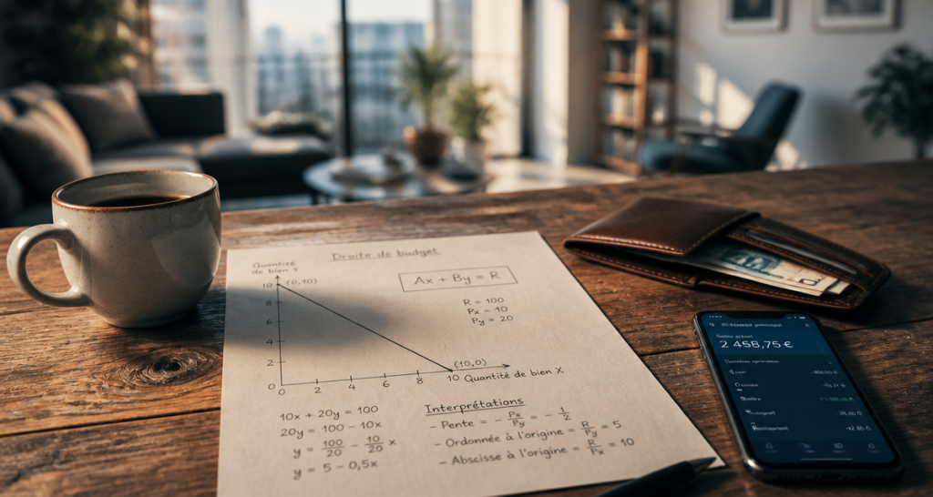 contrainte budgétaire graphique budget