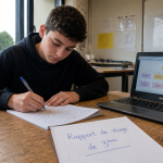 ex de rapport de stage 3eme élève écrit à la main