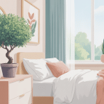 arbre de jade dans une chambre sur commode près fenêtre