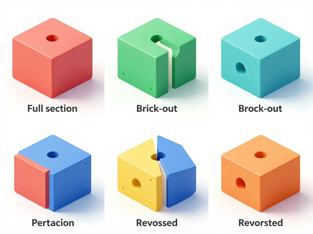 comparaison visuelle coupes types normalisées mécanique