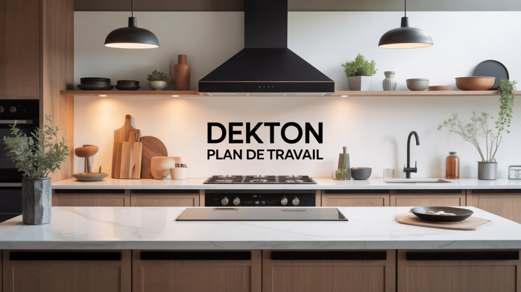Plan de travail dekton dans une cuisine élégante