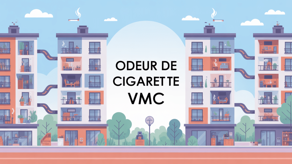 Illustration odeur cigarette voisin VMC dans immeuble
