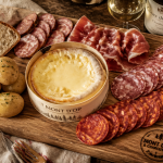 mont d or charcuterie sur plateau rustique