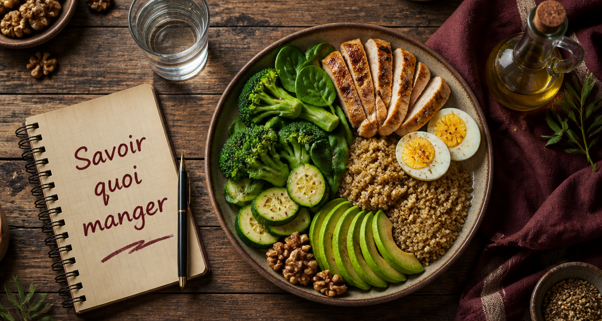 Quoi manger en regime assiette équilibrée légumes et protéines