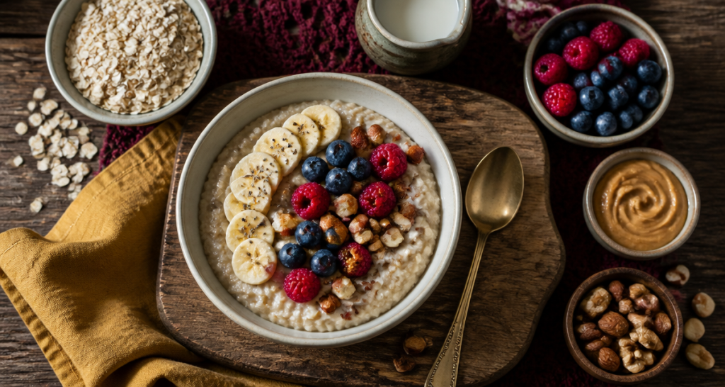 recette de porridge crémeux avec fruits