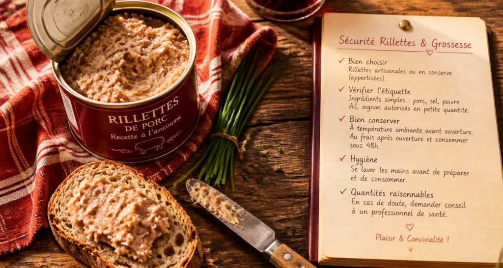 Rillette industrielle et grossesse sécurité