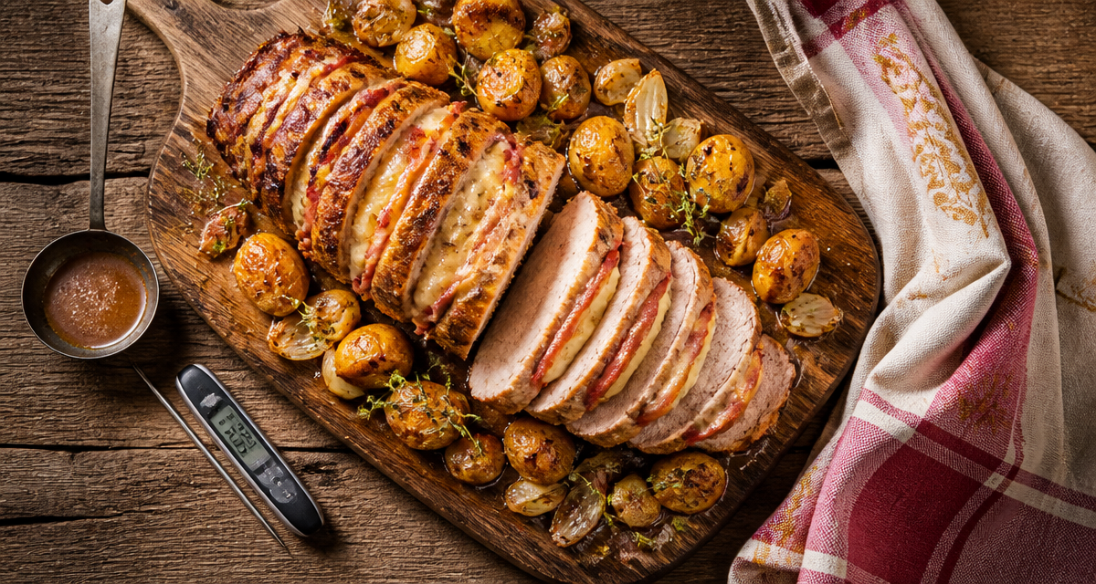 temps de cuisson rôti orloff déjà préparé doré avec fromage et bacon