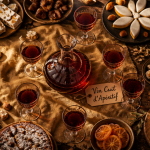 vin cuit apéritif français carafe et desserts provençaux