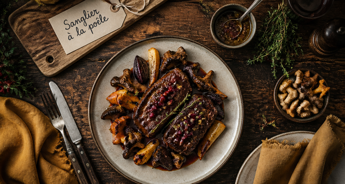 comment faire cuire du sanglier à la poêle pavés sauce airelles