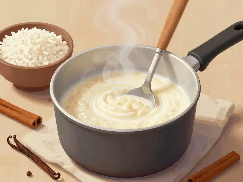 riz au lait de coco crémeux préparation cuisine