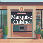 Marquise en cuisine entrée avec baie vitrée lumineuse