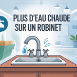 plus d'eau chaude sur un seul robinet image explicative