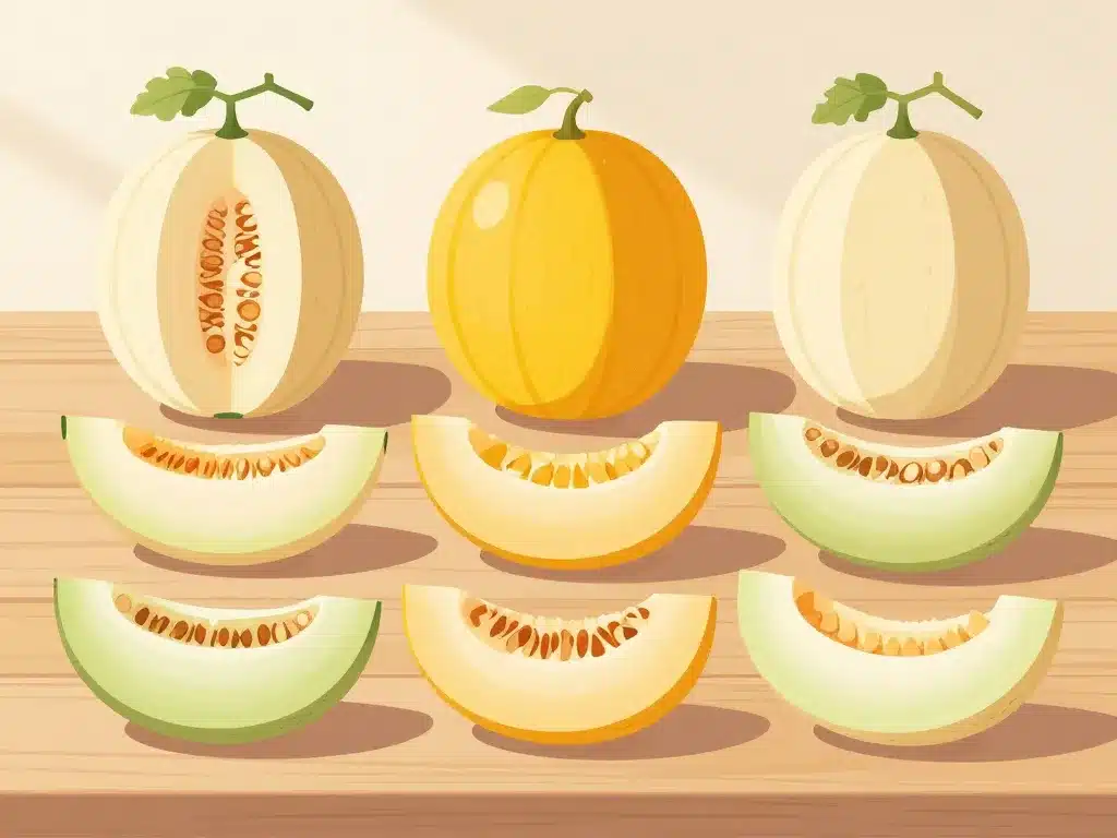 différents poid melon par variété sur table