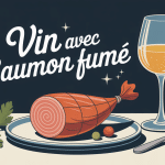 quel vin avec du saumon fumé sur assiette raffinée avec verre de vin