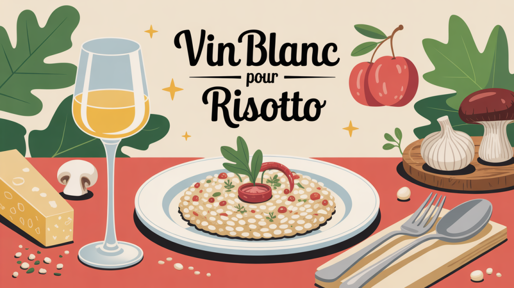 illustration de quel vin blanc pour risotto cuisine italienne