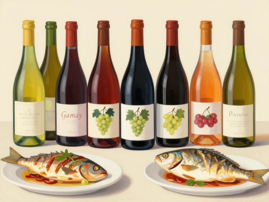 suggestion quel vin rouge avec poisson styles adaptés et plats