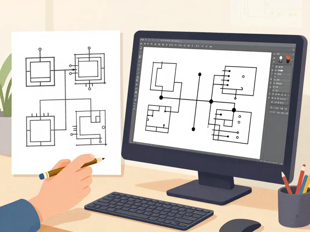 Conception schema electronique du brouillon au logiciel