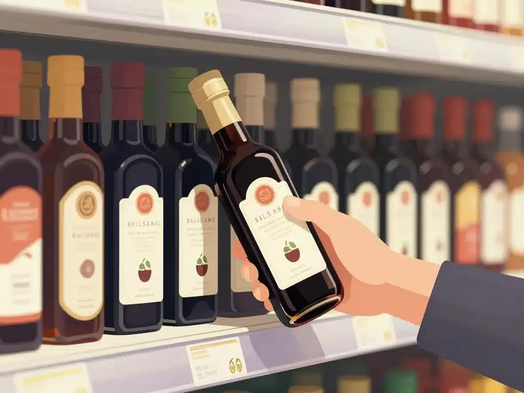 scène choix vinaigre balsamique halal en rayon