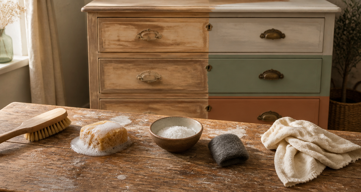 comment enlever la cire sur un meuble plan de travail bois et outils