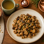 proteine de pois texture saute forestier champignons