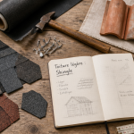 atelier shingle toiture outils échantillons