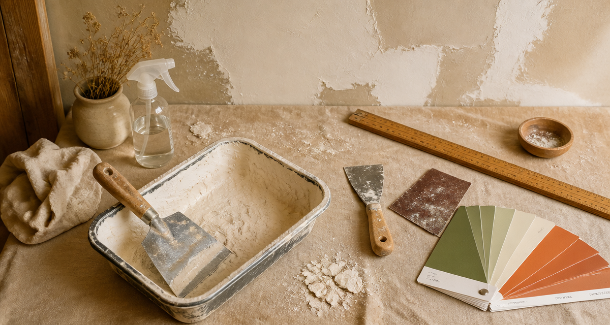 platre pour reboucher trou mur outils