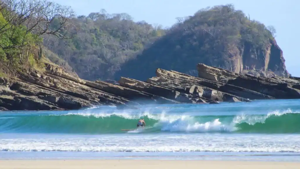Surfing in Nicaragua in Playa el gigante