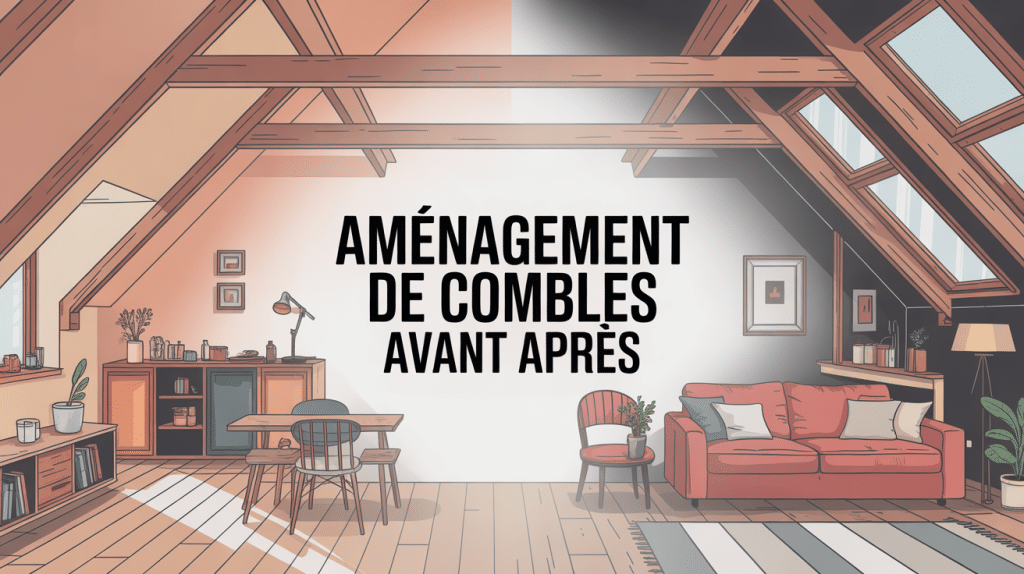 amenagement combles avant apres visuel demi brut demi moderne