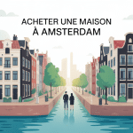 amsterdam maison acheteurs canal illustration