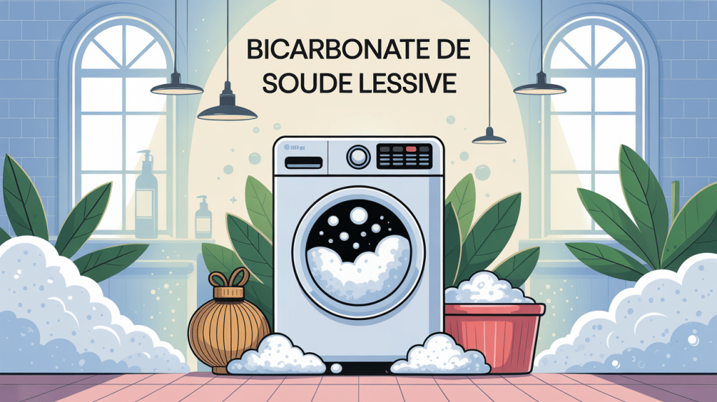 bicarbonate de soude lessive machine à laver visuel SEO