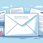 illustration professionnelle enveloppe libellée