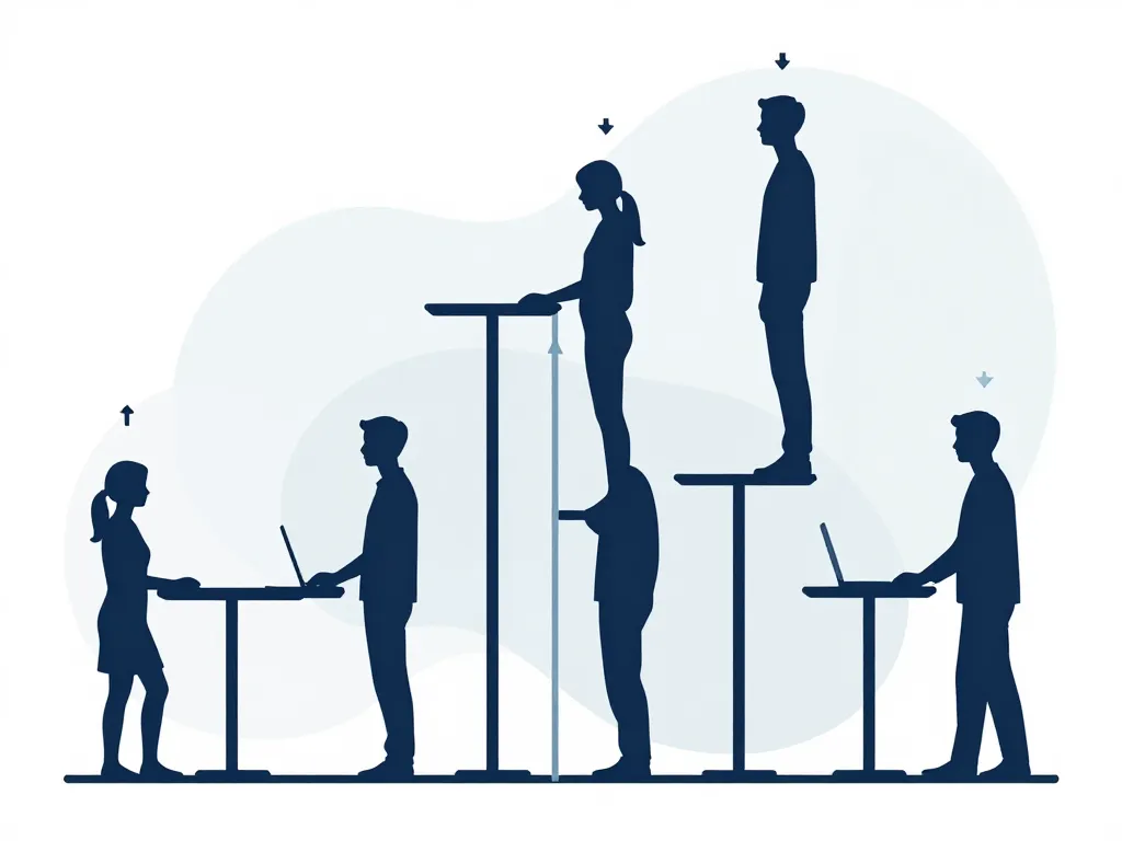 diagramme hauteur mange debout différentes morphologies