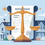 notarisque illustration acte notarié balance justice