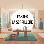 passer la serpillère illustration sols propres moderne