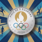 illustration piece 2 euros jo 2024 atmosphère olympique
