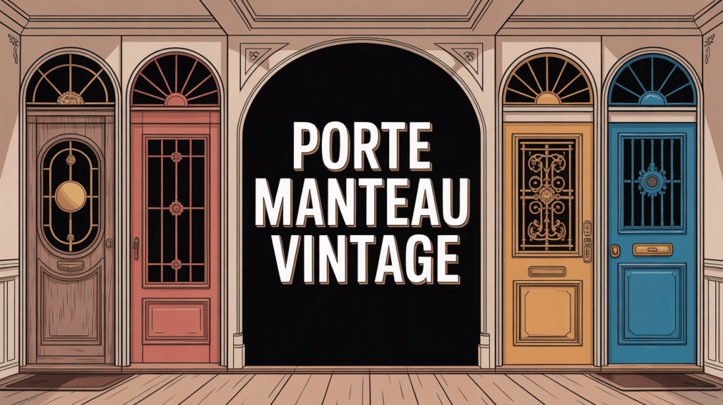 porte manteau vintage décoratif dans une entrée rétro