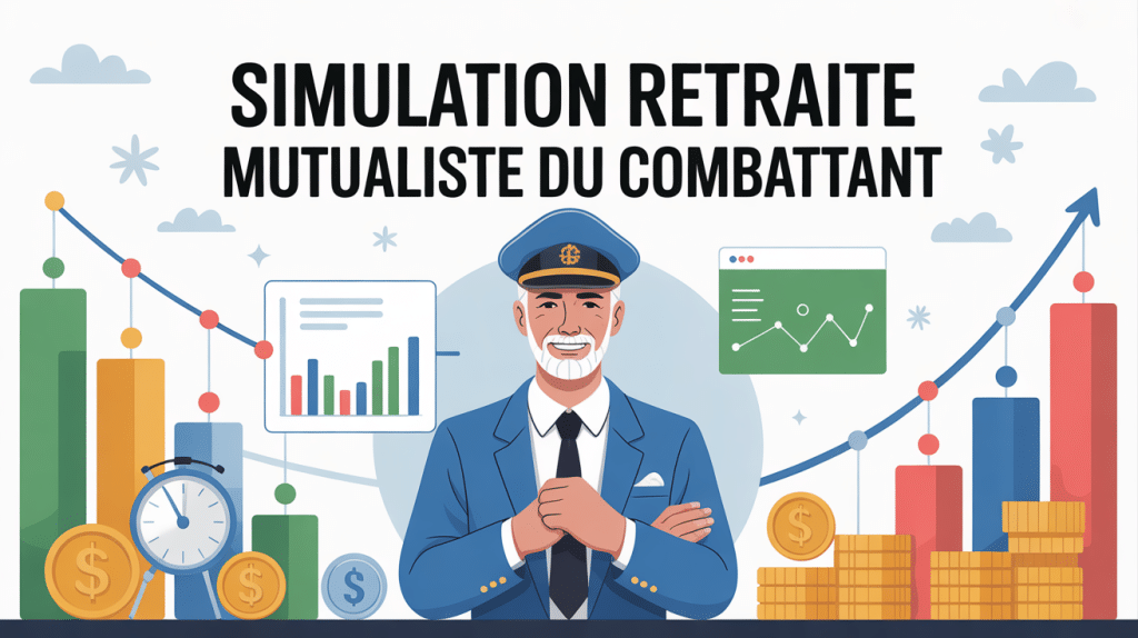 retraite mutualiste du combattant simulation illustration graphique