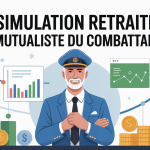 retraite mutualiste du combattant simulation illustration graphique