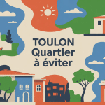 ville toulon quartier à éviter illustration vectorielle