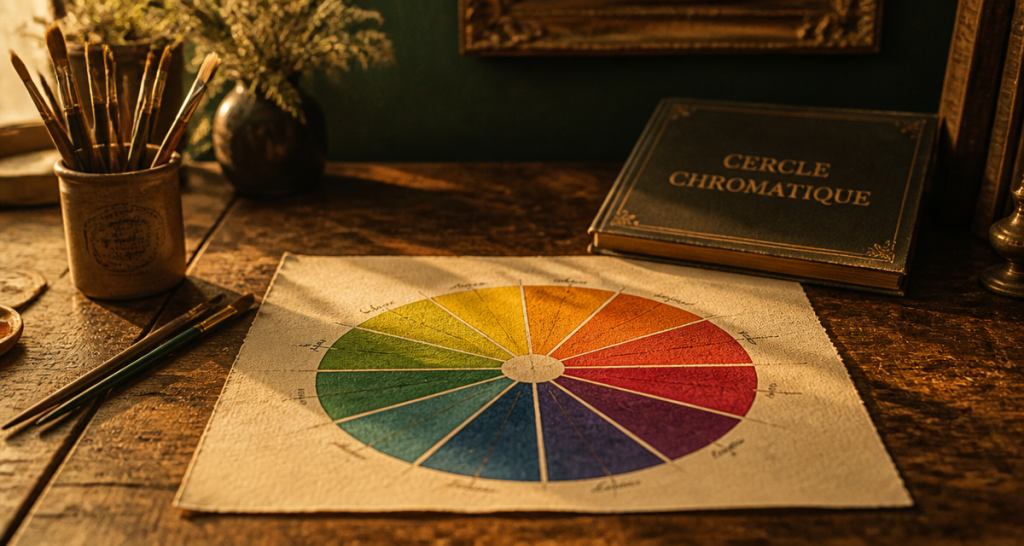 Cercle chromatique avec les 12 couleurs principales