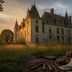 chateau de vau chavagnes les eaux façade crépuscule