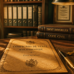 compromis de vente sans emprunt sur table de notaire
