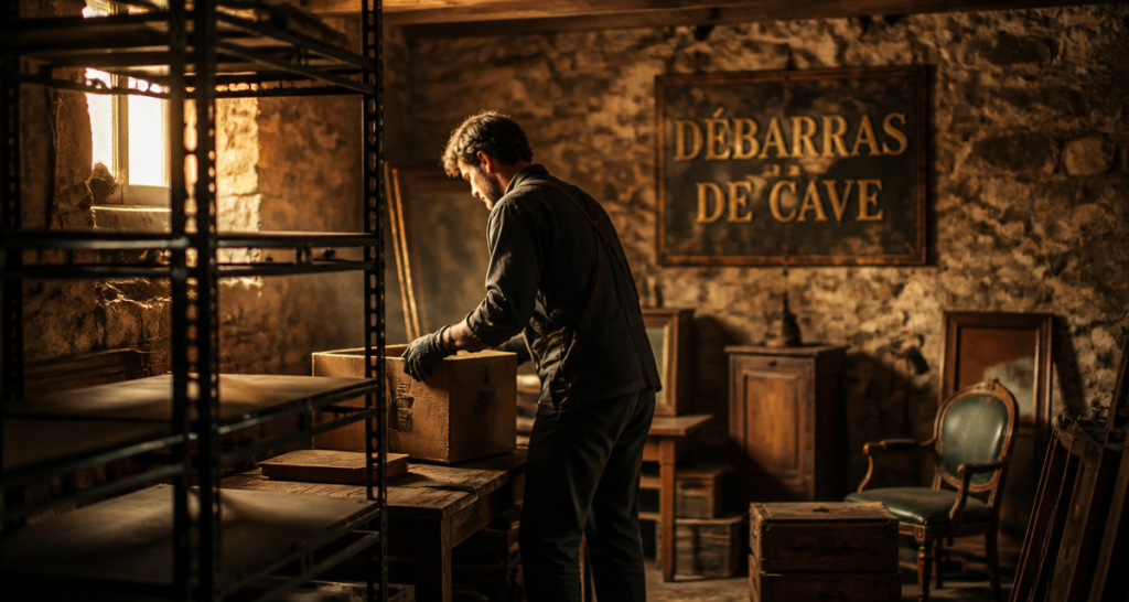 débarras cave tri cartons meubles