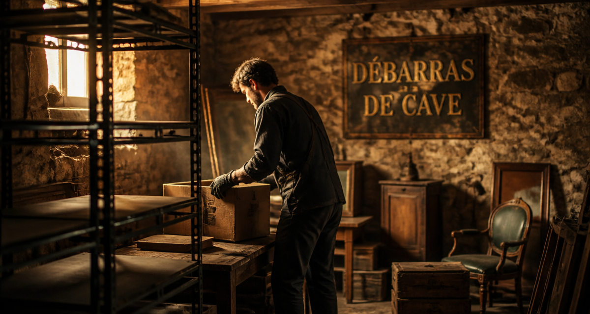 débarras cave tri cartons meubles