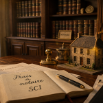 frais de notaire pour une sci sur table de notaire