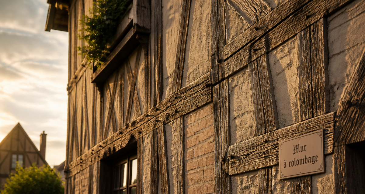 mur colombage détail façade française